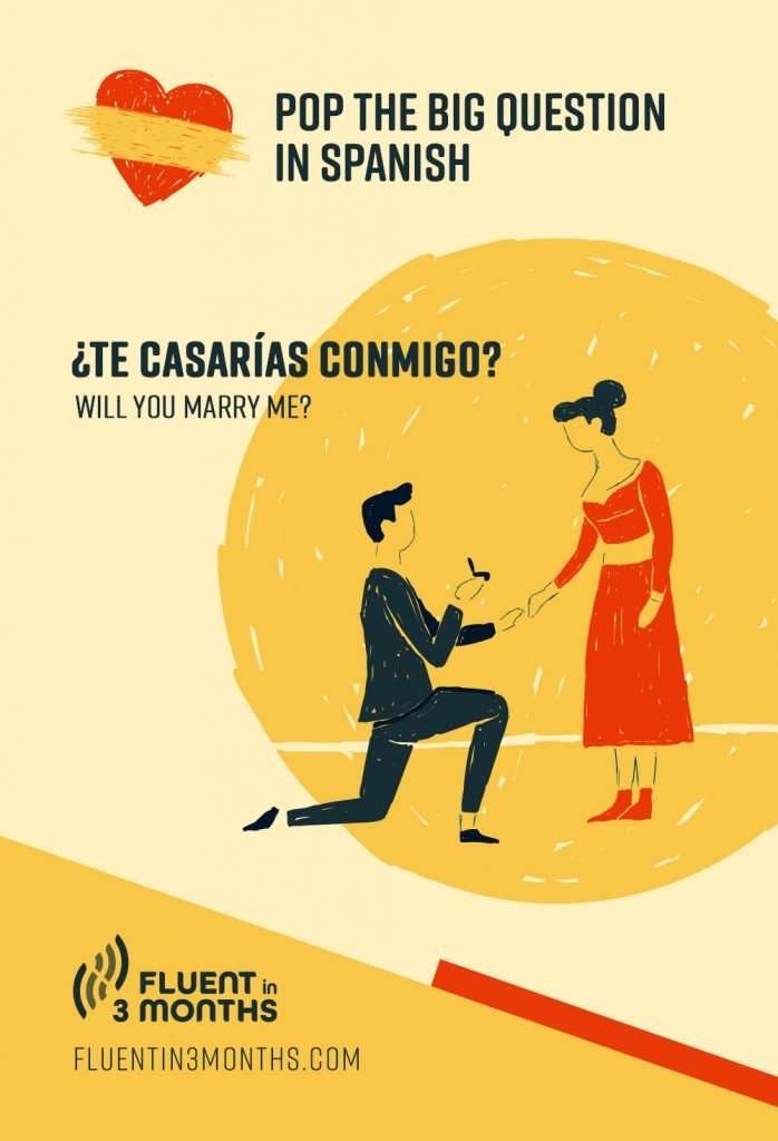 pop the big question in Spanish