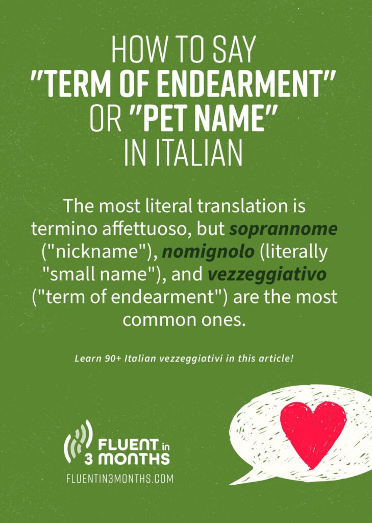 “Terms of Endearment” in Italian