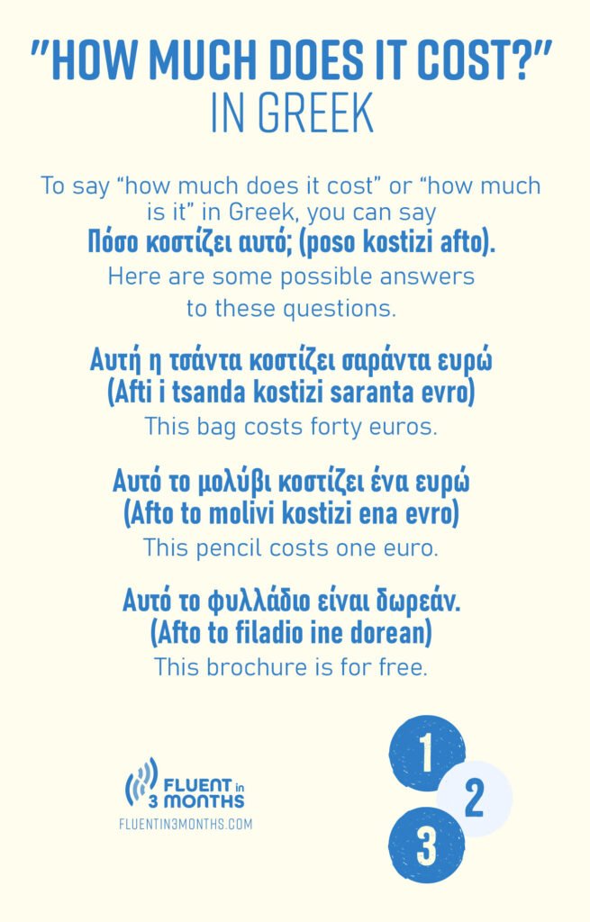 How to Say “How Much Is It” in Greek