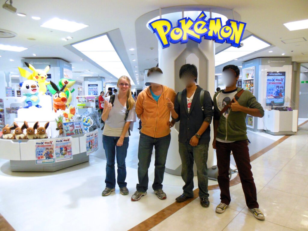 Kelsey with Japanese people